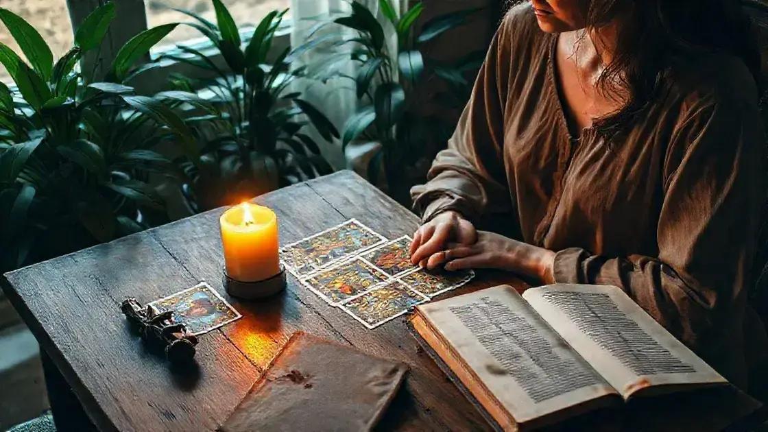 Refletindo sobre as lições do dia com tarot