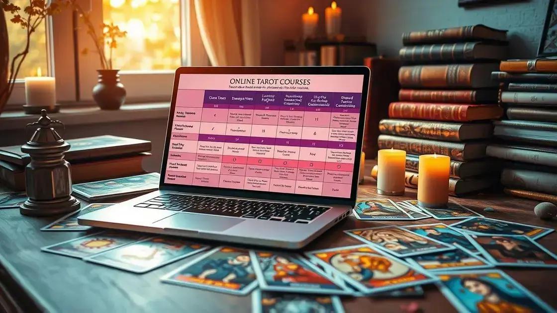 Comparação de cursos de tarot: prós e contras