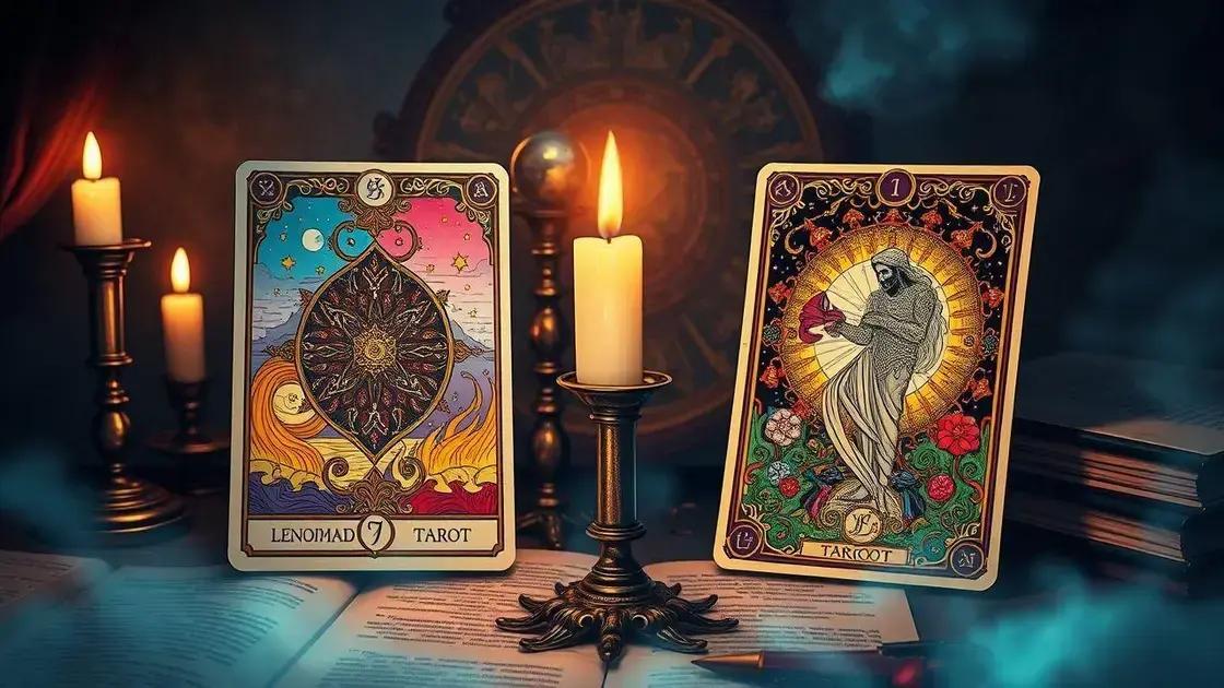 Diferenças entre Lenormand e o Tarot tradicional