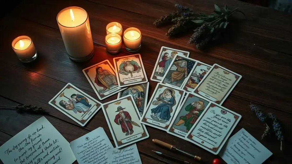 Prompts de reflexão: interpretando as cartas com atenção plena